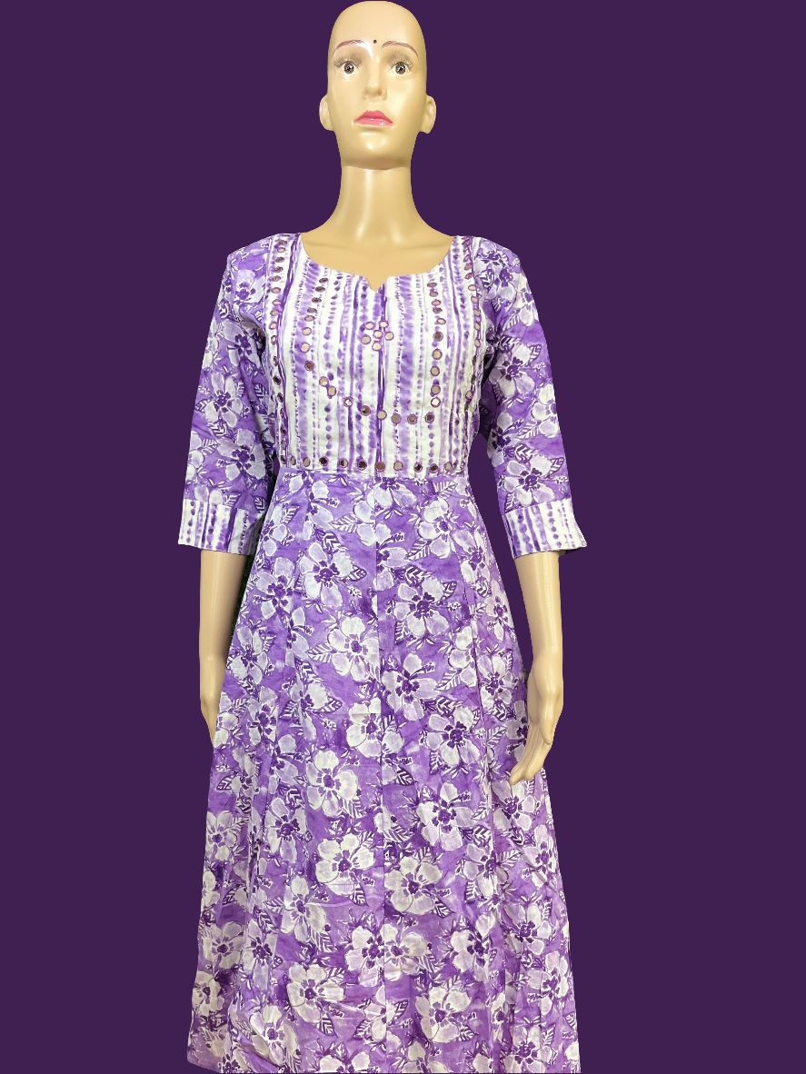 Cotton Printed Anarkali Top