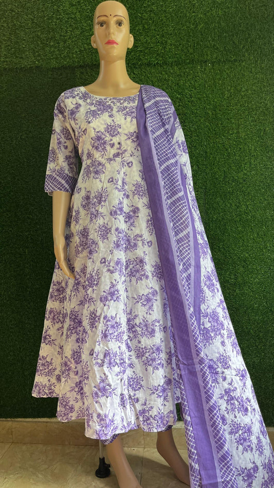 Anarkali top bottom dupatta