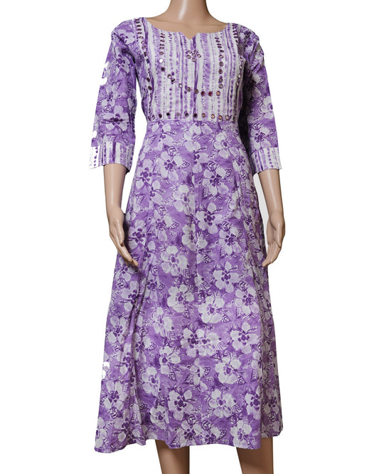 Cotton Printed Anarkali Top